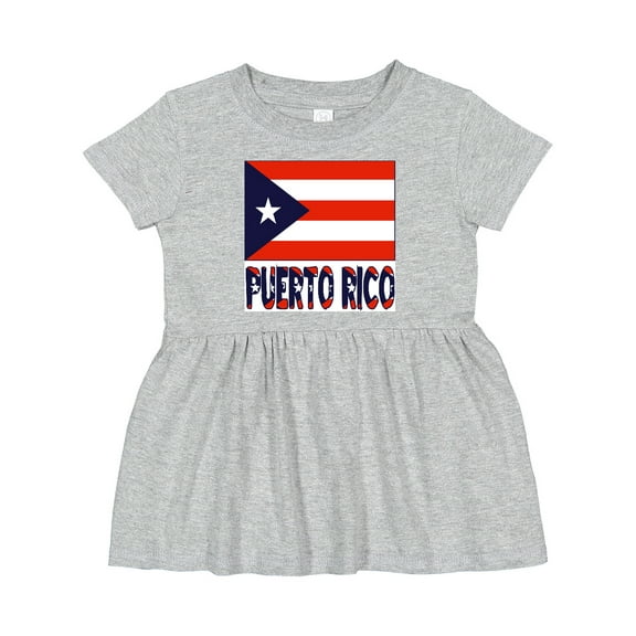 Inktastic Puerto Rico Flag & Name Girls Baby Dress