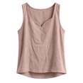 thumbnail image 4 of IUYRTFE Women V Neck Sleeveless Tank Top Loose Fit Casual Summer Blouse, 4 of 5