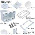 thumbnail image 6 of Rx Clear Wide Mouth Thru-Wall Skimmer for Above Ground Swimming Pools, White, 6 of 6