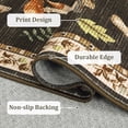 thumbnail image 4 of Washable Rug 9x12 Mushroom Butterfly Area Rug Non Slip Living Room Large Rugs Insect Moth Print Carpet Non Shedding Soft Bedroom Floor Mat Thin Foldable Modern Carpet for Farmhouse, Brown, 4 of 6