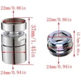 thumbnail image 2 of Aerator For Taps - Rotatable 360 ° - Water Saving Aerator - For Kitchen And Bathroom - Suitable For Tap With M22 External Thread Or M24 Internal Thread., 2 of 10