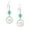 silver, aqua glass, variant on One Pair Handmade Round Filigree Sterling Silver Beaded Earrings - Aqua