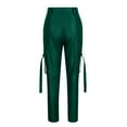 thumbnail image 4 of BLVB Women's PU Leather Pants High Waist Zipper Goth Leather Pants Legging Trousers Clubwear with Pockets, 4 of 4