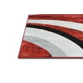 thumbnail image 5 of HR Abstract Rugs Luxury Livingroom Carpet Modern Contemporary 5x7 red Area Rug Ultra-Soft, Shed Free Stain Resistant Swirls Red/Silver/Gray/White 5' x 7', 5 of 6
