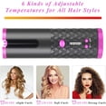 thumbnail image 4 of Rizador de cabello automático inalámbrico, varita rizadora portátil para peinar el cabello en cualquier momento y en cualquier lugar, rizador de cabello automático recargable con 6 configuraciones de temperatura y temporizador Ormromra WRQX-359, 4 of 6