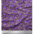 thumbnail image 1 of Soimoi Rayon Crepe Fabric Dot,Leaves & Floral Artistic Print Fabric by Yard 46 Inch Wide, 1 of 1