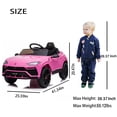 thumbnail image 6 of 12V Ride on Cars Gift for 3-5 Years Old Boys Girls, Kids Lamborghini Ride on Toys with Remote, Power Ride on Truck for Kids, Pink Electric Vehicle Ride on Toys w/ LED Lights, MP3 Music, 6 of 8