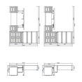 thumbnail image 6 of RoomAndLoft Wood Adjustable Height Sit-Stand Storage Desk & Bookcase in White, 6 of 8