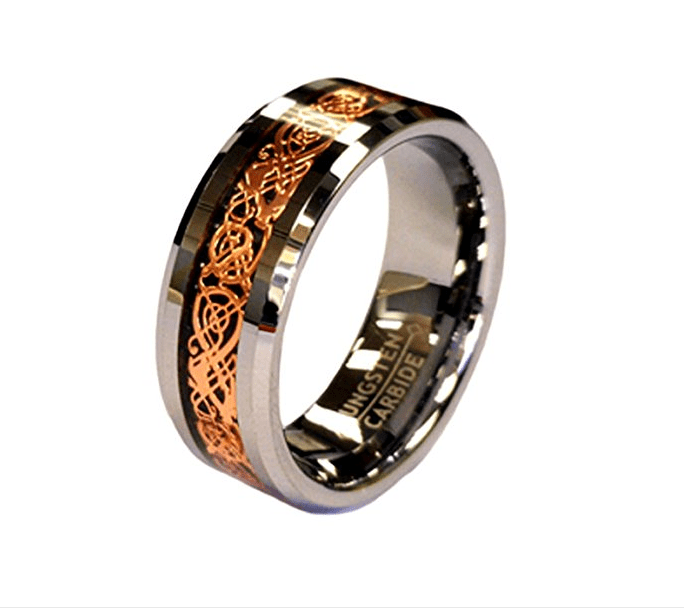 Toyella Rose Gold Celtic Tungsten Ring 17 - Walmart.com
