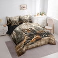 thumbnail image 3 of Feelyou 3D Wildlife Tiger Twin Bedding Sets 7-Piece for Teens, Rustic Jungle Animal Bedding Comforter Set, Farmhouse Cabin Reversible Sheet Sets, Breathable Home Decor, 3 of 7