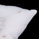thumbnail image 3 of Almohadilla de de Satinado con Cinta con Perlas Artificiales Blanco Decoración de Cama de Sunnimix Almohada de anillo, 3 of 8