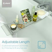 Atomi Expandable Clear Acrylic Caddy Bathtub Tray