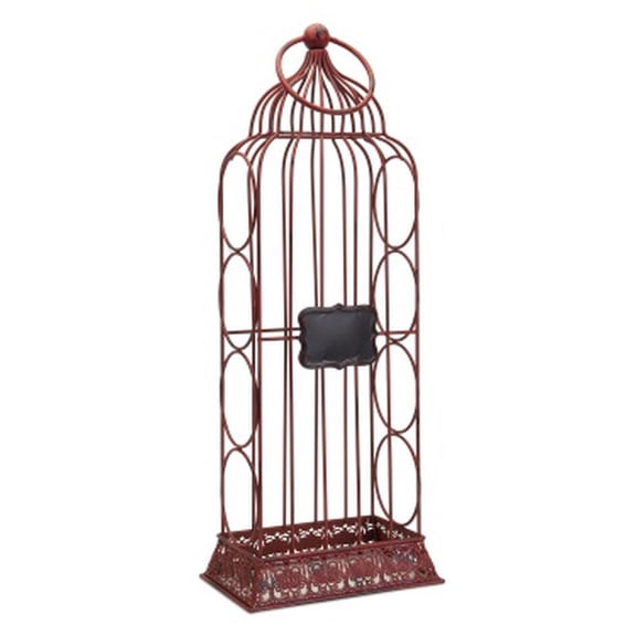 Melrose 23.5" Birdcage with Chalkboard 4-Bottle Decorative Wine Rack Holder