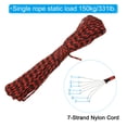 thumbnail image 3 of Uxcell 100 Feet 7-Strand Core Paracord 3/16 Inch Nylon Cord Camping Rope 600lb Tensile Strength Red Camo, 3 of 5