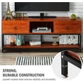 thumbnail image 4 of 3 Tier Wide TV Stand, Cherry With Cherry Finish, 4 of 9
