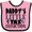 Pink and Black, variant on Inktastic Daddy's Little Tax Deduction Blue Hearts Boys or Girls Baby Bib