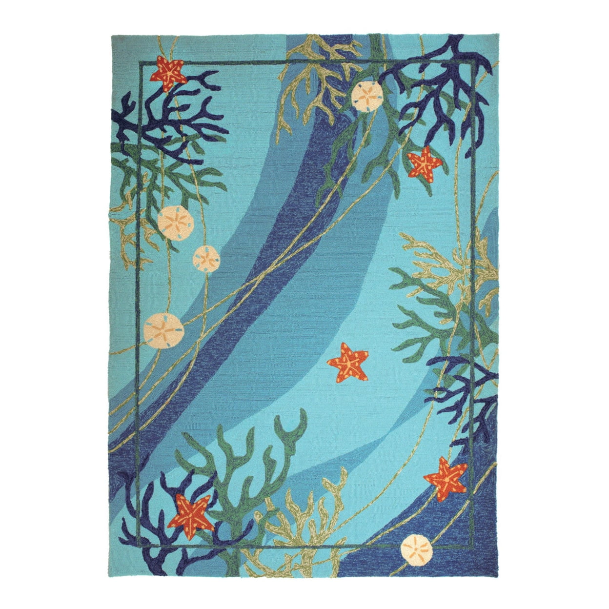 Homefires Rugs Underwater Coral & Starfish by Robin Pickens 3' x 5