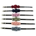 thumbnail image 5 of Collar de perro Collar de mascota Diseño de flor rosa ajuste cachorro niña Chihuahua Yorkie ajustable hecho a mano, 5 of 5