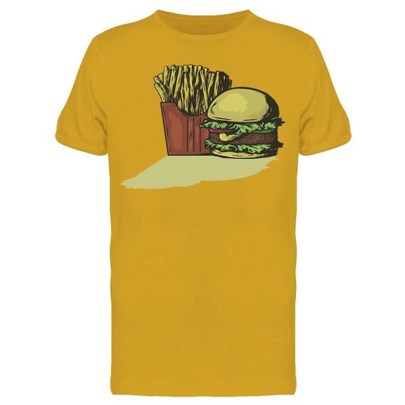 French Fries And Burger Graphic Tee Men's -Image by Shutterstock