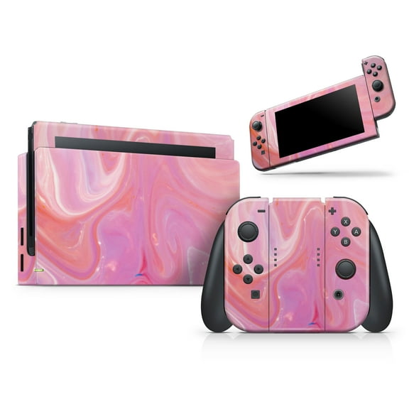 DesignSkinz Marbleized Pink Paradise V2 Full-Body Skin Decal Wrap Cover for Nintendo Switch