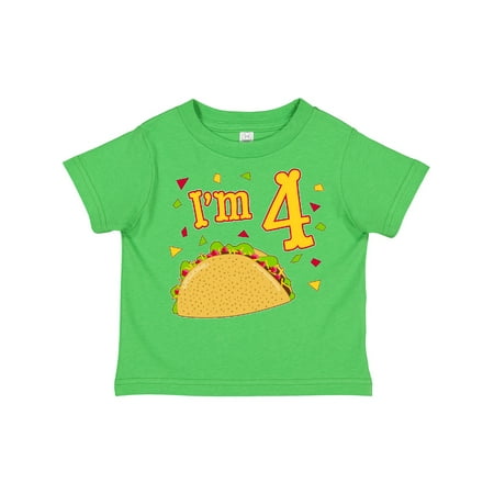 

Inktastic Im Four- Taco Birthday Party Gift Toddler Boy or Toddler Girl T-Shirt