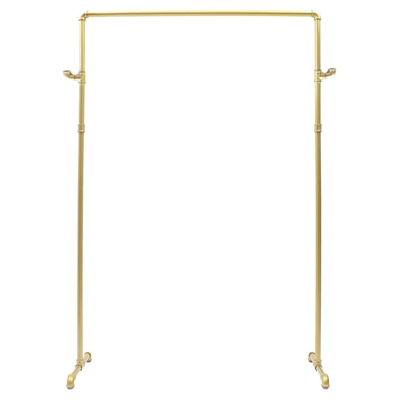 Industrial Pipe Clothing Rack Free Standing, Detachable Clothes Rack with 4 Stable Feet for Garment Storage Display
