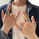thumbnail image 2 of 5 Anillos Hombre De Juegos De Azar Con Efecto Vintage IRONICO Juegos de azar, 2 of 7