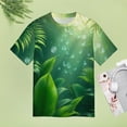 thumbnail image 5 of Palm Print T Shirts Basic T-Shirt Short Sleeve Ladies Tee Shirt Summer Graphic Clothing, 5 of 5