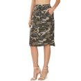 thumbnail image 5 of A2Y Women's Elastic Waist Self Tie Tulip Hem Side Pocket Skirt Dusty Camouflage 4XL, 5 of 5