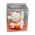 thumbnail image 1 of EIMELI Welcome Lucky Cat Figurine Shaking Hand Plastic Chinese Style Light Energy Fortune Cat Statue for Desktop, 1 of 10