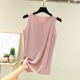 thumbnail image 3 of Gfyviroh Women's Sleeveless Tank Tops Seamless Casual Solid Color Undershirts Crewneck Sleeveless Breathable Tops, 3 of 7
