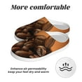 thumbnail image 6 of Fotbe Coffee Beans Pattern Women's Fuzzy Curly Fur Memory Foam Loafer Slippers Indoor Outdoor Slippers Winter Home Shoes-37/38, 6 of 7