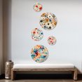 thumbnail image 2 of Designart "Playful Paisleys In Pink & Blue III" Floral Round Wall Art Set Of 5 - Blue Cottage Wall Living Room Decor Set, 2 of 6
