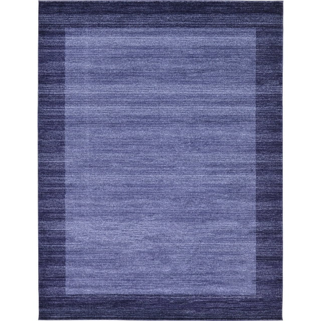 Unique Loom Tapis de Transition Contemporain Del Mar Collection, 9' x 12', Bleu Marine/beige