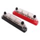 thumbnail image 5 of Barra colectora de 10 terminales, 48V, 150A, con 20 terminales, bloque de terminales de distribución de energía para coche, perno prisionero M6x4/tornillo M4x6, 1 par, 5 of 5