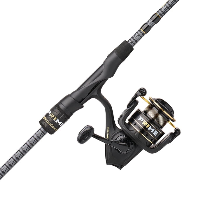 Abu Garcia Prime Spinning Combo, 7' Medium, Black, 3000-Size Reel