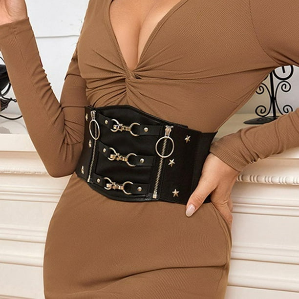 Fashion corset belt plus size belts for women waist elastic cummerbund wide  stretch ceinture femme big dress belt waistband