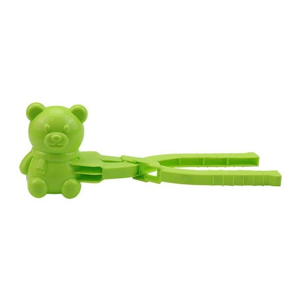 Oso en forma de nieve de arcilla Sunnimix Clip de bola de nieve Diversión Verde