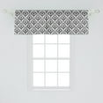 thumbnail image 2 of Ambesonne Acanthus Window Valance, Victorian Gothic Motif, 42" x 18", Charcoal Grey and White, 2 of 3