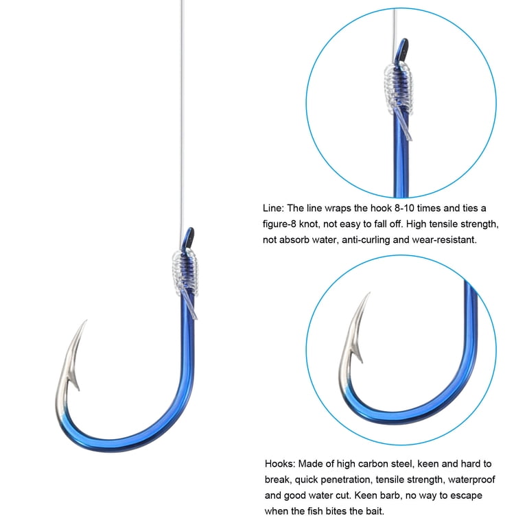Uxcell 5# Small Fishing Hooks with 45cm Line, 0.51x0.24 Inch Double Hook Rigs with Barbs Fishing Hook, Blue 20Pcs - Walmart.com Uxcell 5# Small Fishing Hooks with 45cm Line, 0.51x0.24 Inch Double Hook Rigs with Barbs Fishing Hook, Blue 20Pcs - Walmart.com