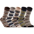 thumbnail image 1 of Lian LifeStyle 5 Pairs Luxurious Angora Wool Fuzzy Socks for Women. Comfortable Socks Great for Sensitive Skin Diamond HM1404 Medium, 1 of 9