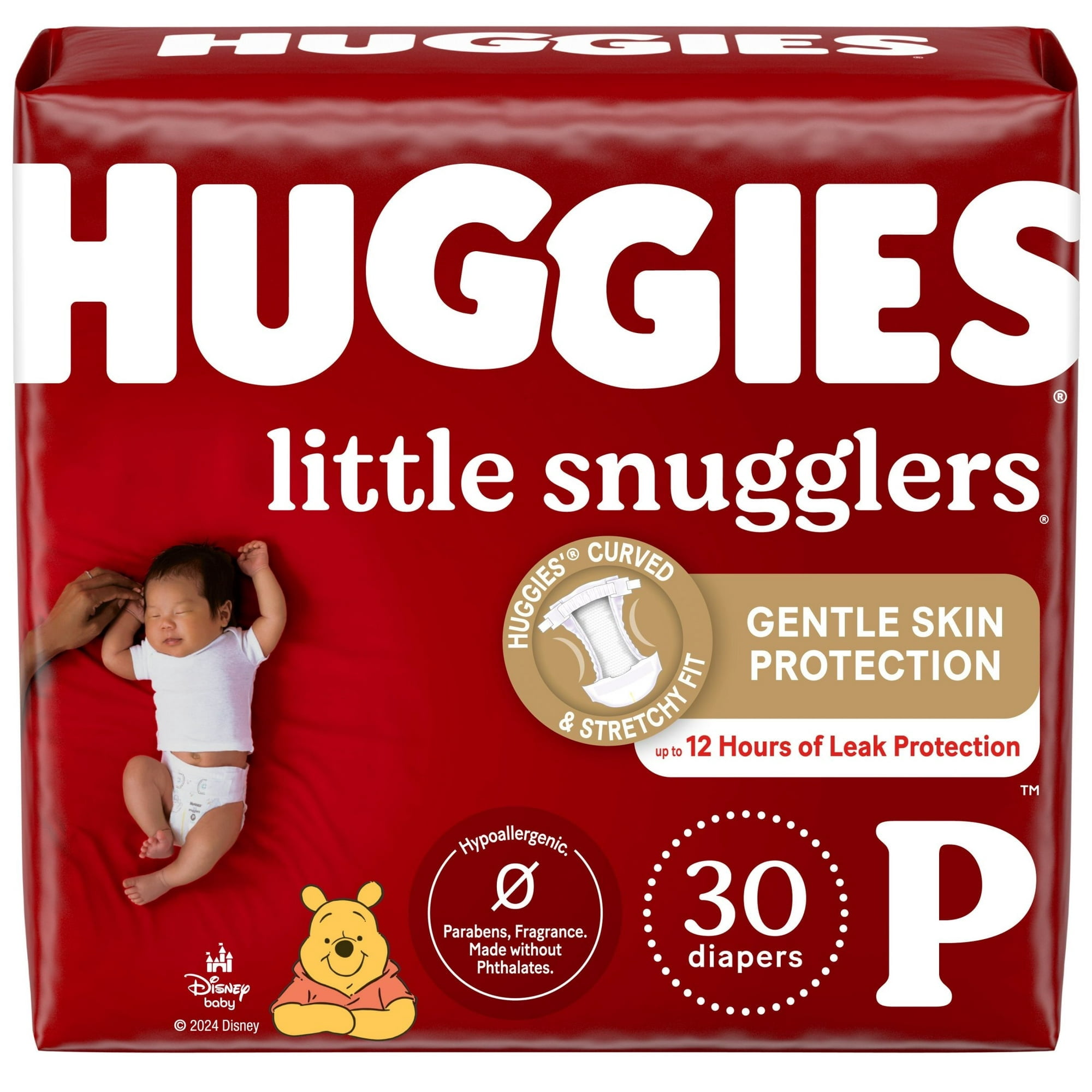 Huggies Little Snugglers Baby Diapers, Size Preemie (up to 6 lbs), 60 Ct (Select for More)