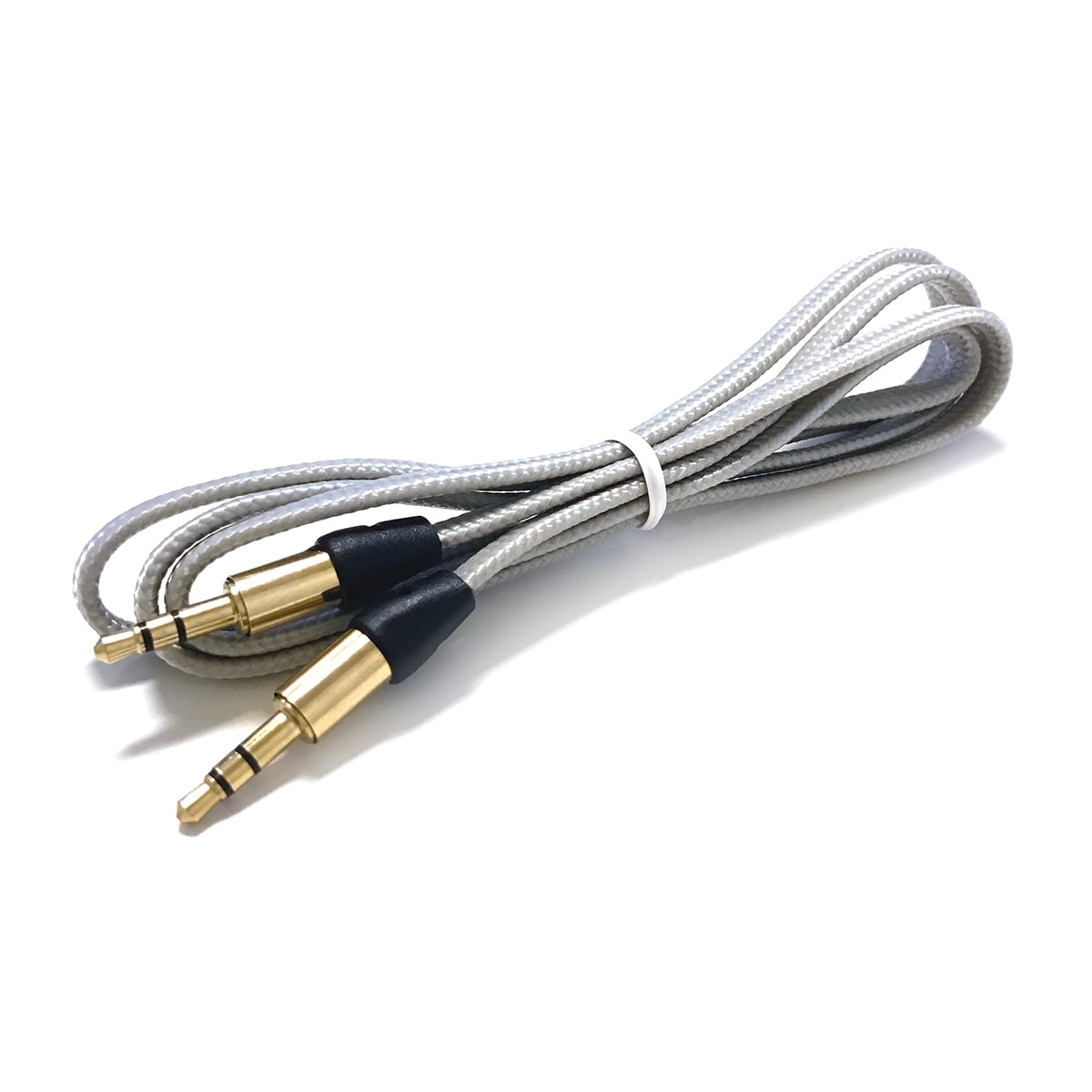 2x 3.5mm Braided Male to Male Stereo Audio AUX Cable Cord for PC iPod CAR iPhone