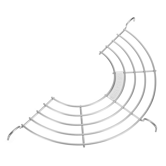 Uxcell Oil Drain Rack Semi-circular Draining Rack for Fried Food, Silver Tone (28cm Long)