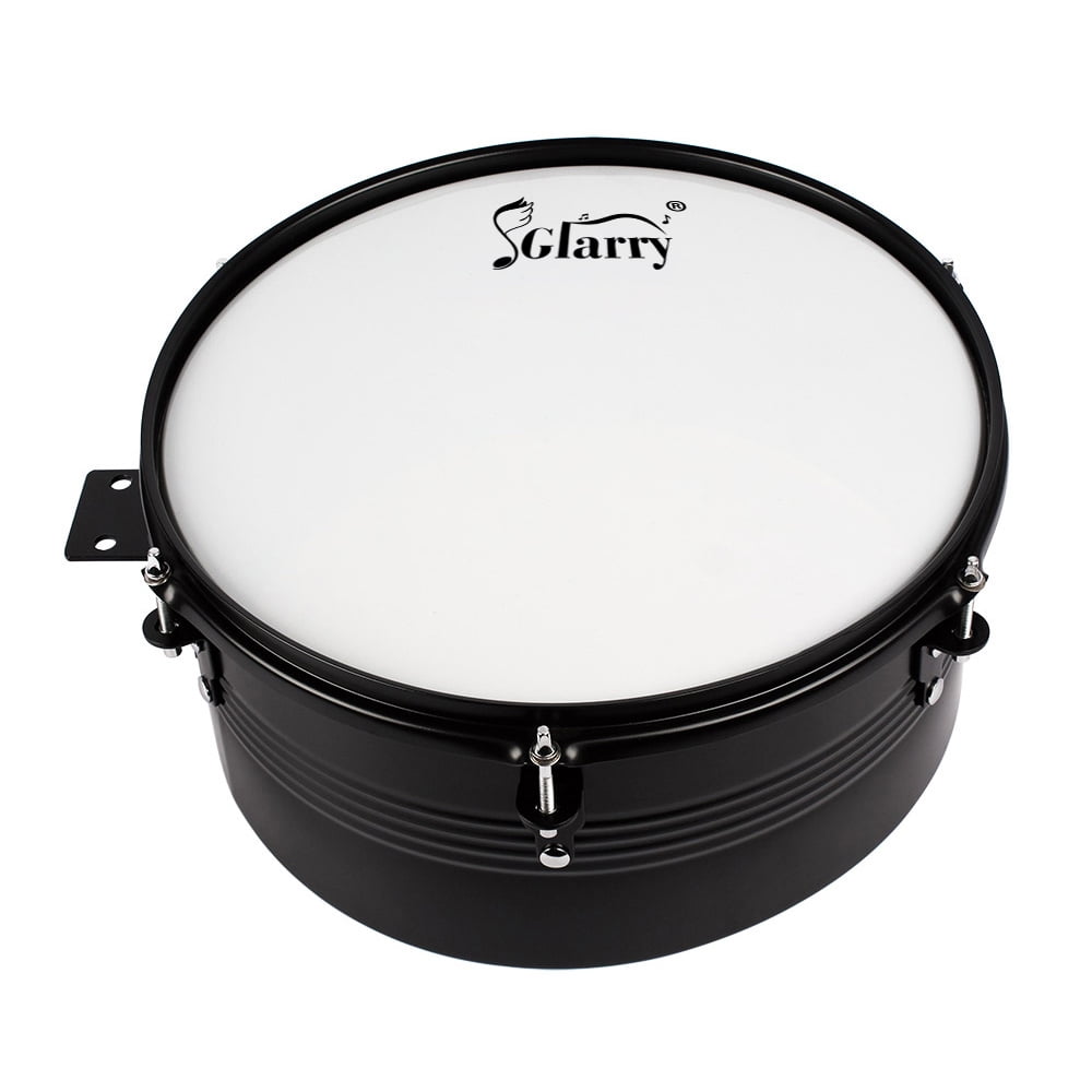 Percussion 13" & 14" Timbales Drum Set with Stand and Cowbell Black