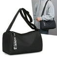 thumbnail image 1 of Bolsa de Viaje Tipo Duffel, Bolsa Deportiva, Bolso de Gimnasio, Bolso de Hombro, Bolso de Fin de Semana, Bolsa de Fitness, Bolso de Mano para Yoga y Ejercicio - Nylon Negro - 32X15X18Cm - Apta para A, 1 of 6