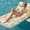 Champagne, variant on Tropical Leaves Pool Lounger Floaties Adults with Cup Holders, Inflatable Tanning Float Rafts Chair Beach Lake Lounge Floating Above Water Keep Cool Father's Day Gifts / Electric Air Pump
