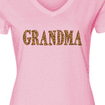 thumbnail image 4 of Inktastic Grandma in Leopard Print Women's V-Neck T-Shirt, 4 of 5