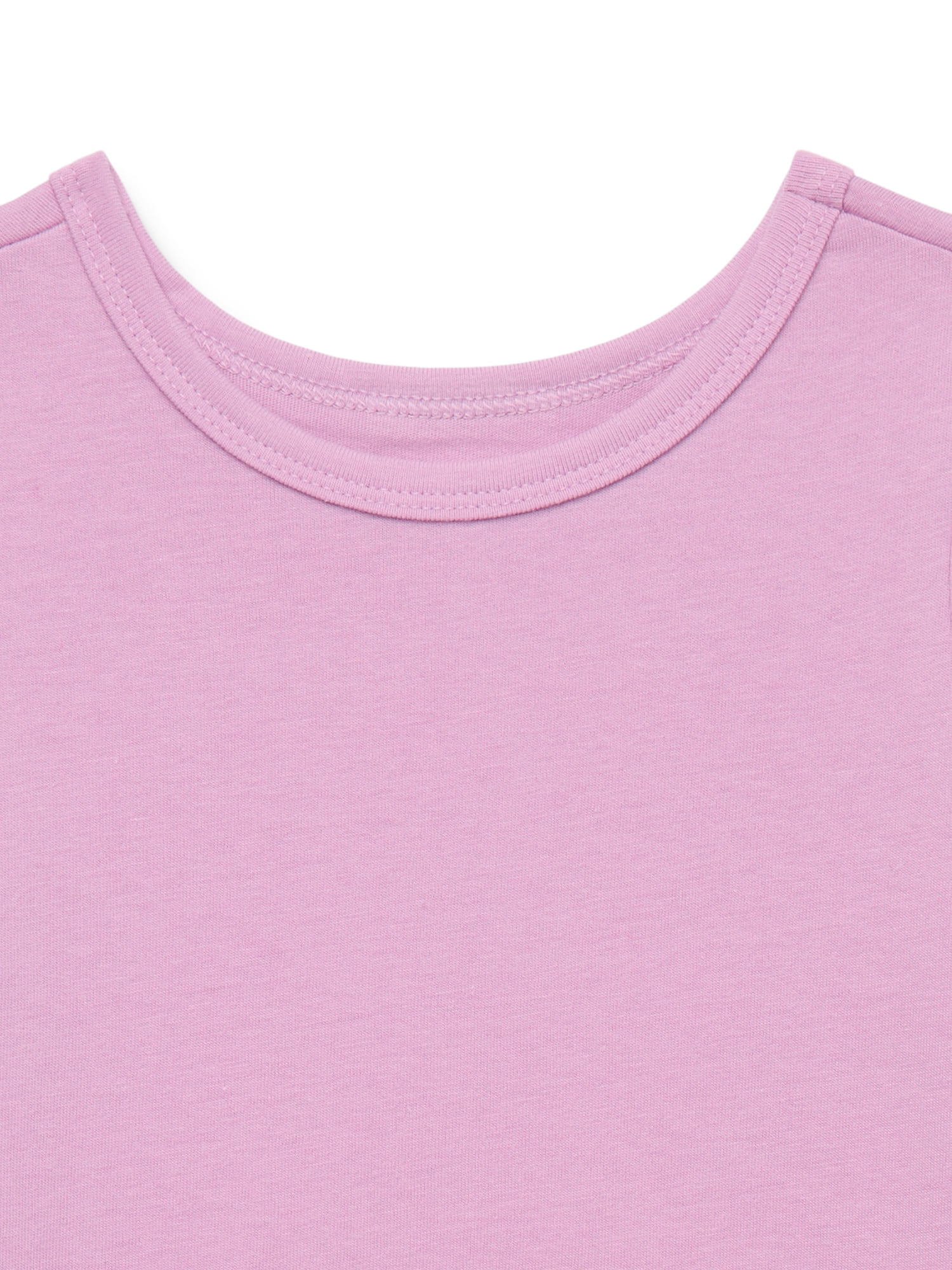 Garanimals Toddler Girl Short Puff Sleeve Solid T-Shirt, Sizes 18M-5T