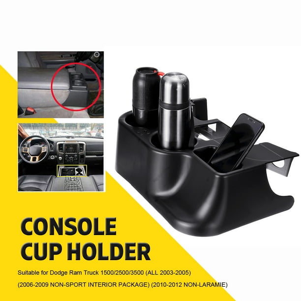 Center Console Cup Storage Box Holder Black For DODGE RAM ADDON 1500/2500/3500 0312 Walmart